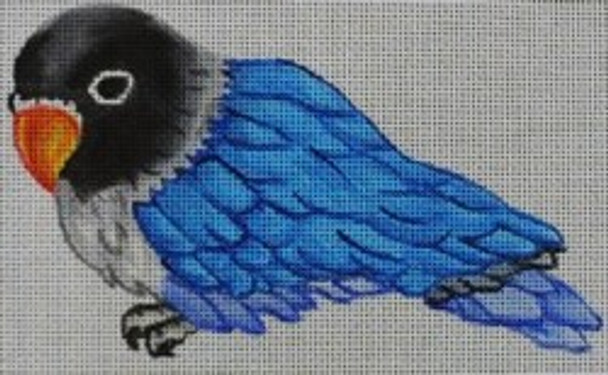 R570 Blue parrot w/ black head 6 x 4	18 Mesh Robbyn's Nest Designs