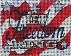 R1018	Let Freedom Ring	5.25 x 4.5	18 Mesh Robbyn's Nest Designs