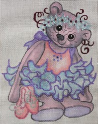 R1118 Ballerina Bear 5.5 x 7 18 Mesh Robbyn's Nest Designs