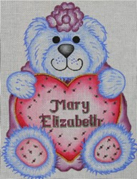 R966 Bear w/ Heart 7.75 x 9.75	18 Mesh Robbyn's Nest Designs