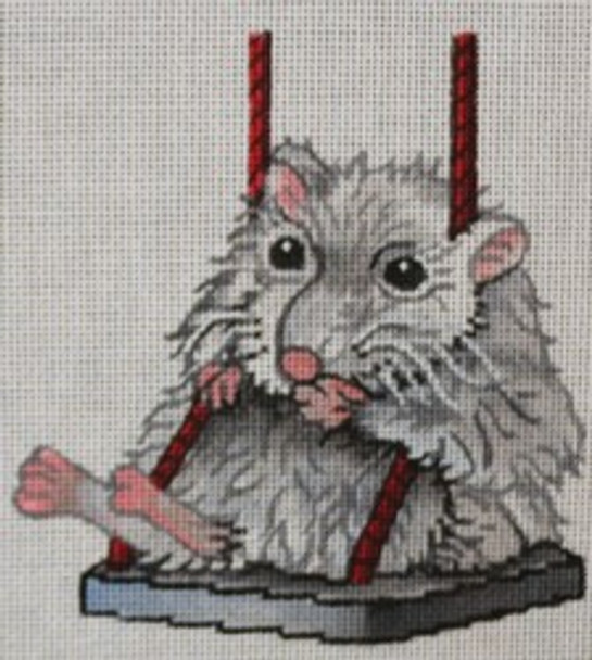 R1116 Mouse on Swing	 	5 x 5.25  18 Mesh Robbyn's Nest Designs