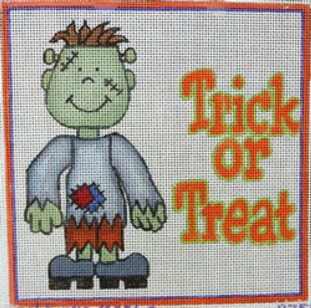 R755 Trick or Treat w/ Frankenstein 6 x 6 18 Mesh Robbyn's Nest Designs