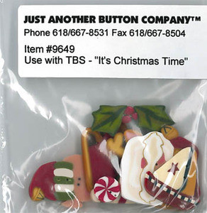 Just Another Button Company It's Christmas Time Button Pk(9649)
