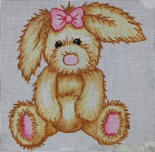R992 Tan Bear with Pink Bow 6.25 x 6.5	18 Mesh Robbyn's Nest Designs