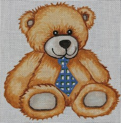 R995 Light Brown Bear with Bowtie 6.25 x 6.25 18 Mesh Robbyn's Nest Designs