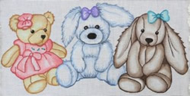 R996 Set of Bears 13.75 x 7	18 Mesh Robbyn's Nest Designs