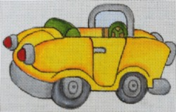 R732 Yellow Car 6.5 x 3.75	18 Mesh Robbyn's Nest Designs