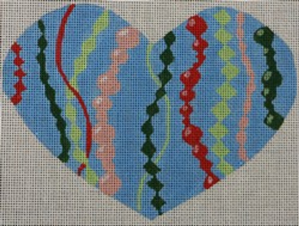 WWCO1209 Baubles Heart 6.5 x 5 18 Mesh Waterweave 