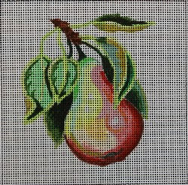 WS619A Small Pear 	 6x 6 13 Mesh  WINNETKA STITCHERY DESIGNS