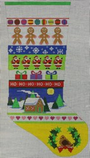 WS181	Gingerboy Stocking	21 x 9  12 Mesh  WINNETKA STITCHERY DESIGNS