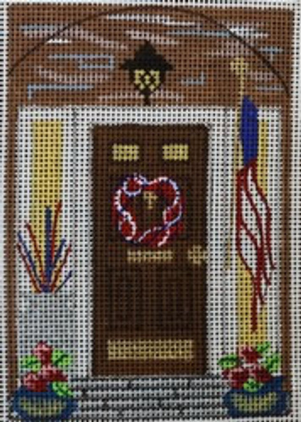 WS870B 4th of July Door 5.5 x 4.5	18 Mesh WINNETKA STITCHERY DESIGNS