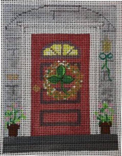 WS870H	St. Patrick's Day Door 5.5 x 4.5 18 Mesh WINNETKA STITCHERY DESIGNS