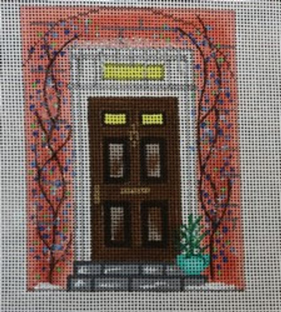 WS870J	Chanukah Door 5.5 x 4.5 18 Mesh WINNETKA STITCHERY DESIGNS