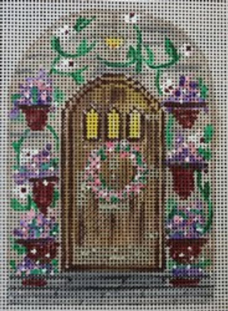 WS870L Garden Door  5.5 x 4.5 18 Mesh WINNETKA STITCHERY DESIGNS