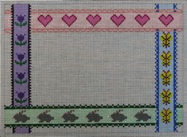 WS893	Girl's Ribbon Sampler 		7.25 x 10	 13 Mesh WINNETKA STITCHERY DESIGNS