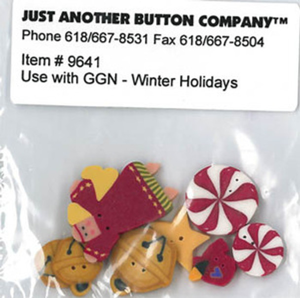 Just Another Button Company Winter Holidays Button Pk (9641