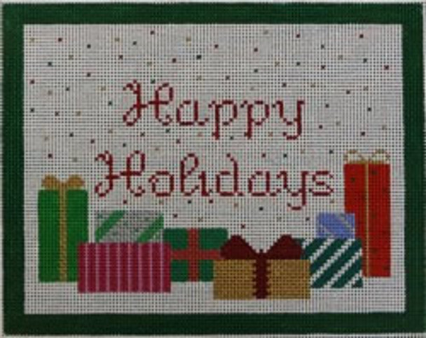 WS699	Happy Holiday Packages 	7 x 9 13 Mesh WINNETKA STITCHERY DESIGNS