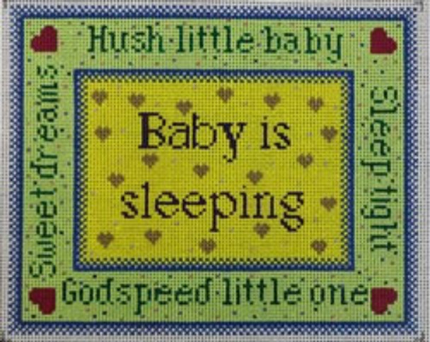 WS897	Hush Baby Sleeping 7.25 x 7.25	  13 Mesh WINNETKA STITCHERY DESIGNS