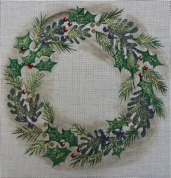 WS841	Wreath Pillow	12 x 12		13 Mesh WINNETKA STITCHERY DESIGNS