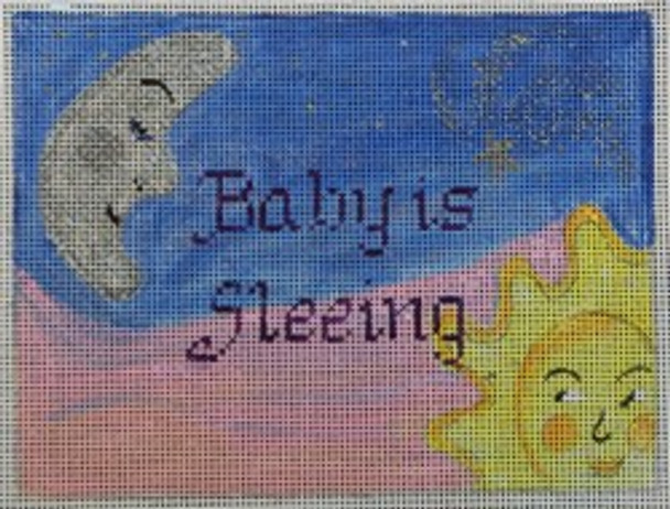 WS884	Sun/ Moon Baby Sleeping 5.75 x 8 13 Mesh WINNETKA STITCHERY DESIGNS