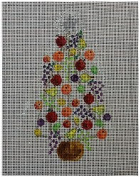 WS877D	Fruit Tree  6 x 4.5 18 Mesh WINNETKA STITCHERY DESIGNS