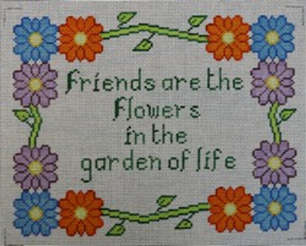 WS866	Friends are Flowers in a Garden 9 x 11.75	13 Mesh WINNETKA STITCHERY DESIGNS