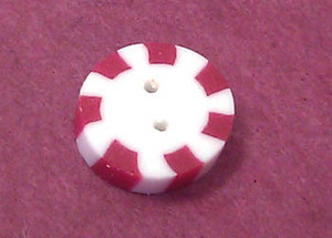 Just Another Button Company Small Red Peppermint