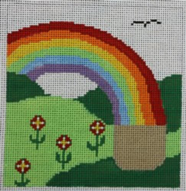 WS51 Rainbow Tooth Fairy 13 Mesh 6.5 x 6.5 WINNETKA STITCHERY DESIGNS