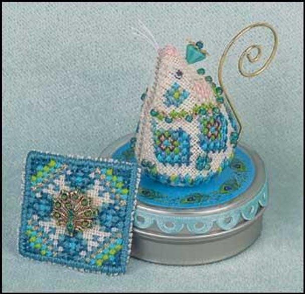 Plumed Peacock Mouse on a Tin Limited Edition • Series I Just Nan Designs JN325 