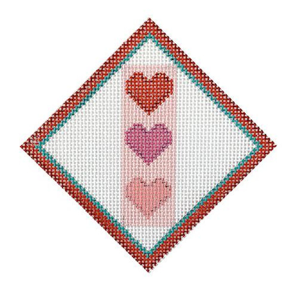 VS-04 HEARTS STREET SIGN 3X3 18 Mesh KIMBERLY ANN NEEDLEPOINT!