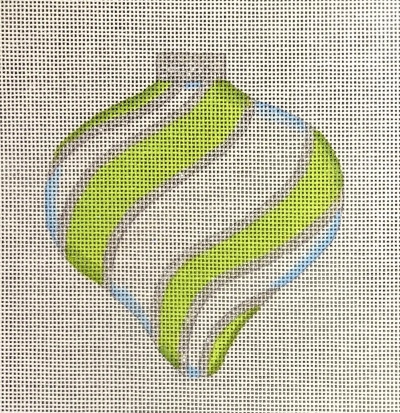 HO2117 LIME GREEN ORNAMENT 5 inch 18 Mesh Raymond Crawford Designs