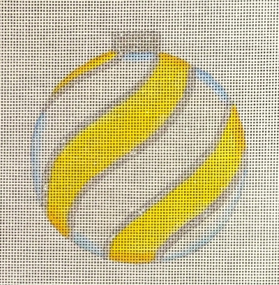 HO2119 YELLOW ORNAMENT 5 inches 13 Mesh Raymond Crawford Designs