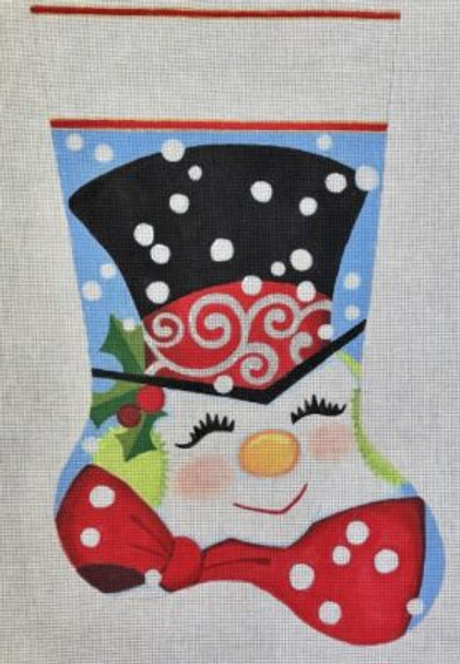 HO3309 SNOWY SNOWMAN STOCKING   19 inches long  13 Mesh Raymond Crawford Designs