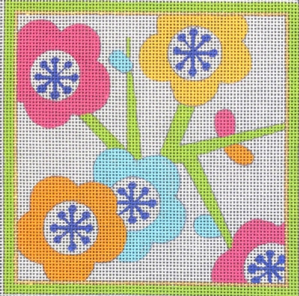 HO1980 LILY MOD FLOWERS 5 inch square 18 Mesh Raymond Crawford Designs