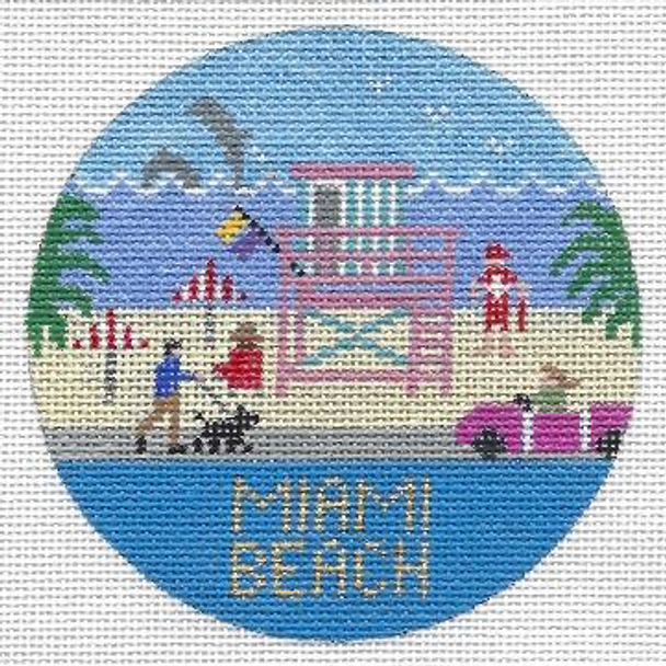 Miami Beach R365  4.25 x 4.25 18 Mesh Doolittle Stitchery