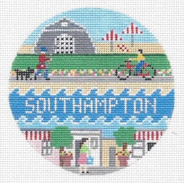The Hamptons, NY R362 Round 4.25 x 4.25 18 Mesh Doolittle Stitchery