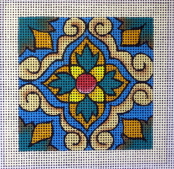 70471 Lisbon Tile Ethnic 4 x4 18 Mesh Unique New Zealand Designs Needlepoint