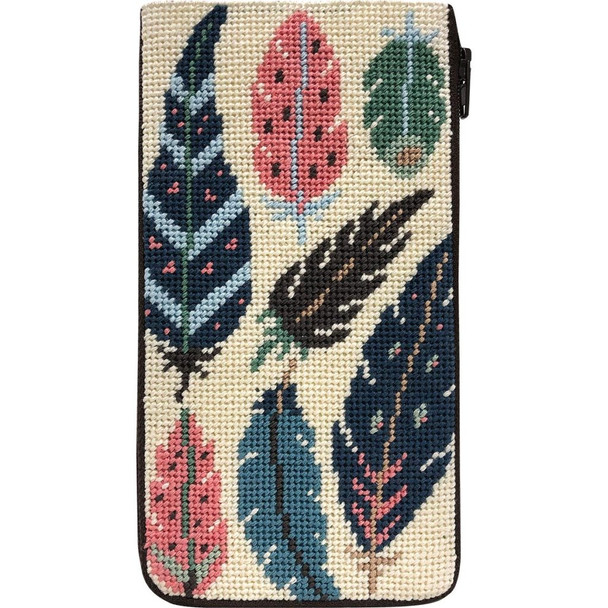 SZ3010 FEATHERS Alice Peterson Stitch And Zip EYEGLASS CASE