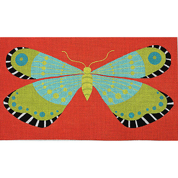 ZE772 Aqua Lime Butterfly  12 ” x  7 18 Mesh  Zecca