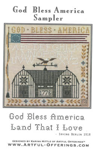 God Bless America Sampler 159w x 158h by Artful Offerings 22-1757 YT AR22187