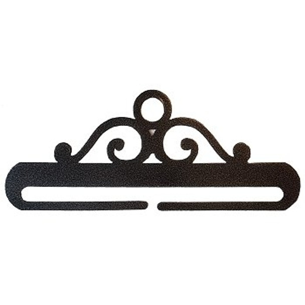 AM35372 Stoney French Curl Bell Pull Ackfeld Manufacturing Metal; Charcoal - Powder Coated Silver Vein 8" 