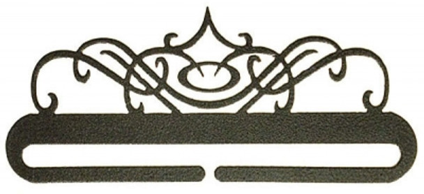 AM34702 Bellpull Ackfeld Manufacturing Windy Scroll - Charcoal Metal; Powder Coated Silver Vein 6" 
