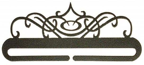 AM34692 Bellpull Ackfeld Manufacturing Windy Scroll - Charcoal Metal; Powder Coated Silver Vein 9" 