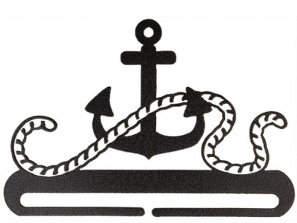 AM29762 Bellpull Ackfeld Manufacturing Anchor Split Btm - Charcoal Metal; Powder Coated Silver Vein  8"