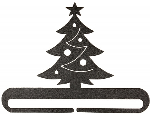 AM25832 Bellpull Ackfeld Manufacturing Christmas Tree Split Btm - Charcoal Metal; Powder Coated Silver Vein  6"