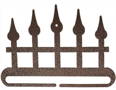 AM27614 Bellpull Ackfeld Manufacturing Iron Fence Split BtmMetal; Powder Coated Copper Vein  6"