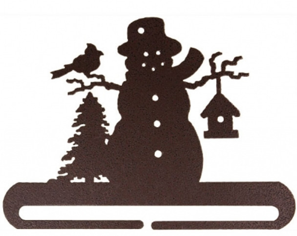 AM27694 Bellpull Ackfeld Manufacturing Frosty Snowman Split Btm Metal; Powder Coated Copper Vein  6"