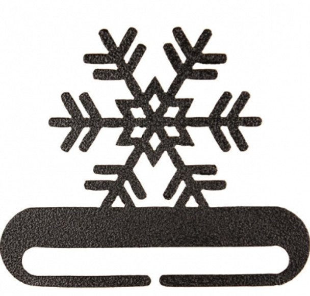 AM27192 Bellpull Ackfeld Manufacturing Snowflake Split Btm - Charcoal; Metal; Powder Coated Silver Vein  6"