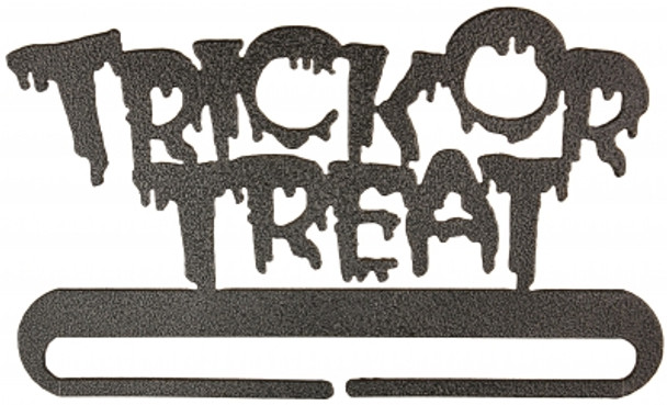 AM26722 Bellpull Ackfeld Manufacturing Trick or Treat Split Btm - Charcoal; Metal; Powder Coated Silver Vein 12" 