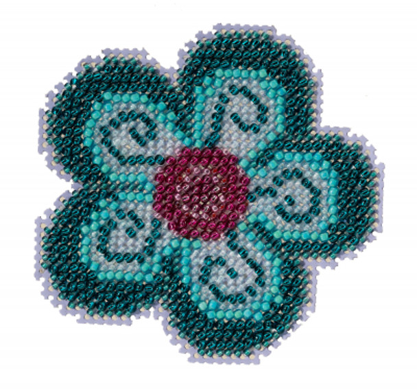 MH212213 Aqua Flower (2022) Mill Hill Beaded Ornament